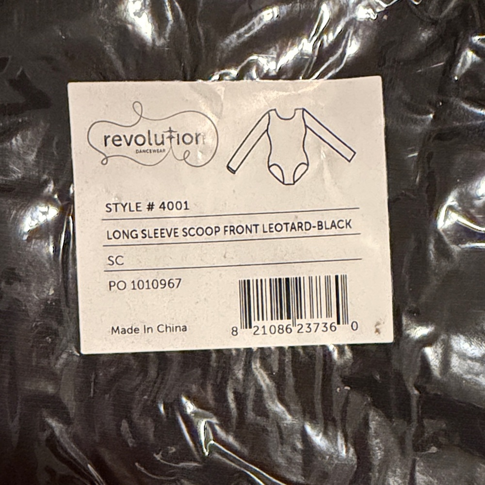 Revolution Black Scoop Front Leotard